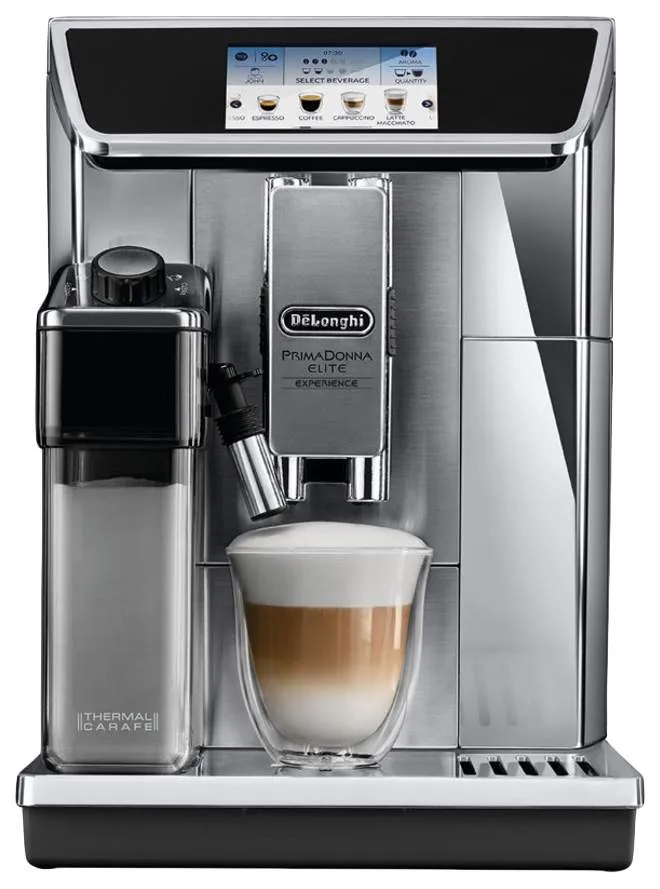 Кофемашина автоматическая DeLonghi PrimaDonna Elite ECAM650.85.MS Серебристая, черная