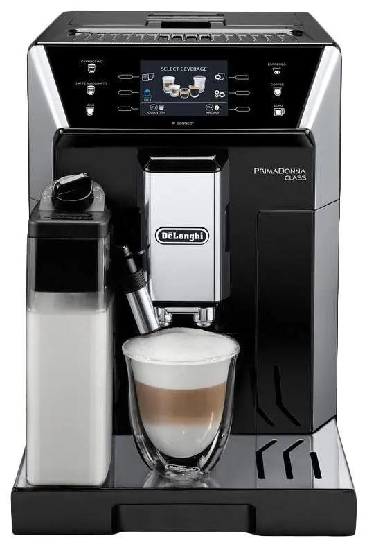 Кофемашина автоматическая DeLonghi PrimaDonna Class ECAM550.55.SB Серебристая, черная