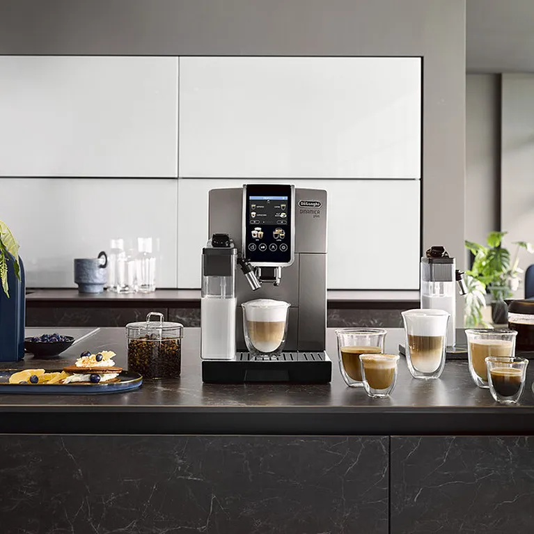 Кофемашина автоматическая DeLonghi ECAM380.95.TB Dinamica Plus титановый