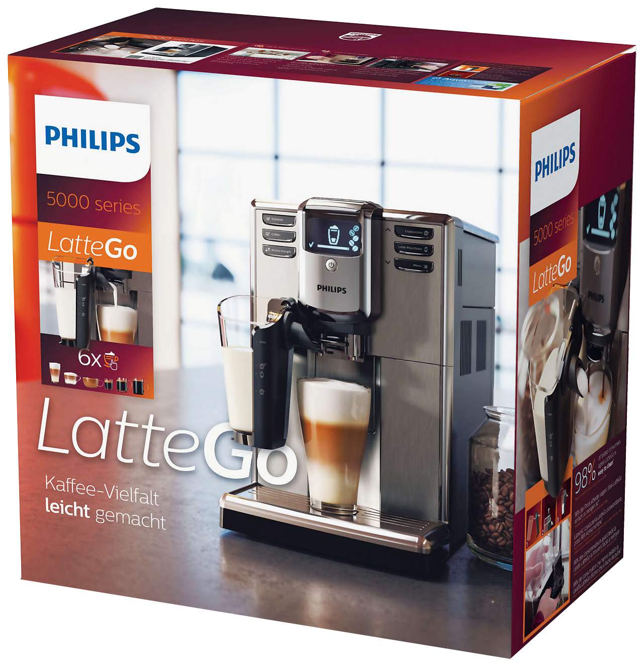 Кофемашина автоматическая PHILIPS LatteGo EP5035/10