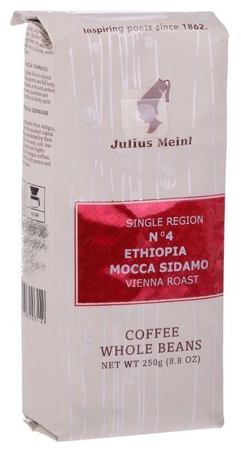 Кофе в зернах Julius Meinl Ethiopia mocca sidamo №4 250 г