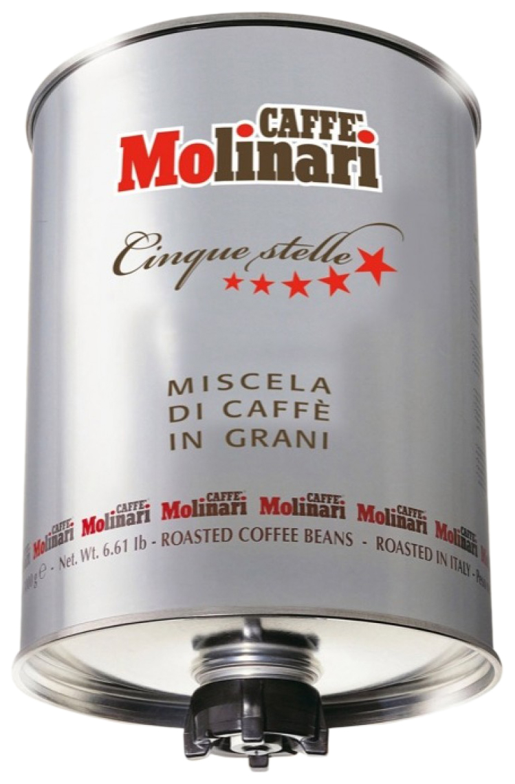 Кофе в зернах Molinari cinque stelle 5 звезд 3000 г