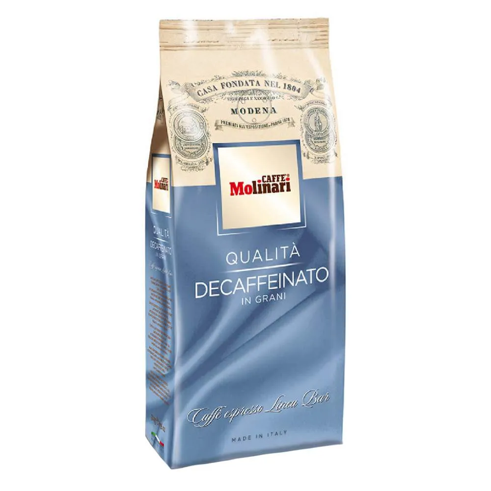 Кофе в зернах Molinari decaffeinato 500 г